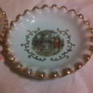 Vintage Antique Lefton China Dish Plates SL5418 Hand Painted Gold Trim Ruffled