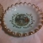 Vintage Antique Lefton China Dish Plates SL5418 Hand Painted Gold Trim Ruffled