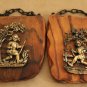 vintage 1985 german plaque set - rhine bavarian hiking wall art
