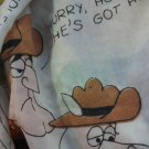 dudley do right cartoon western cowboy horse theme vintage sheet set  63" x 104"