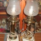 vintage small retro lamps set with crystals old!