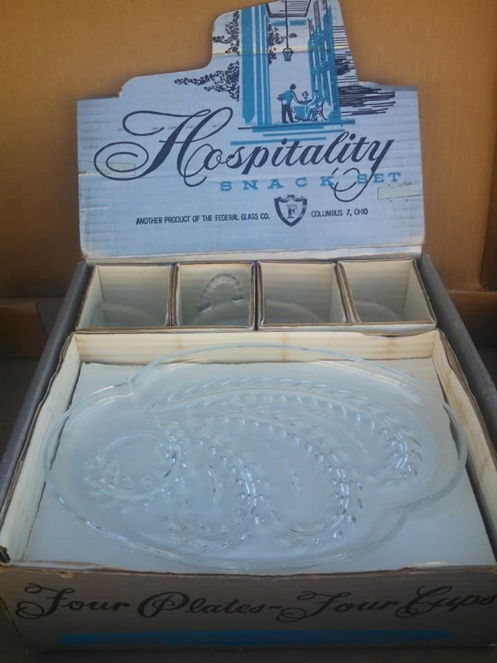 vintage snack set original box