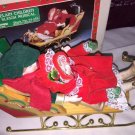 vintage sleigh musical porcelain doll 5children winter in original box