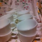 set of 12 Pyrex C handle microwave safe milk white glass coffee cups mug corning