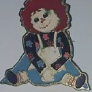 vintage raggedy Ann doll Pin brooch costume jewelry flower shirt dress kitsch