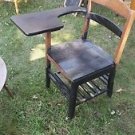 Antique Vintage Solid Wood Wooden Student Desk Chair