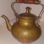 Antique old vintage Teapot Tea Kettle with lid wood handle decor see photos belo