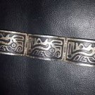 VINTAGE CROWN TRIFARI HINGED BANGLE BRACELET Tribal jewelry small cuff band
