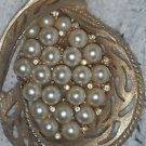 BSK Rhinestone pearl Brooch