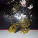 Stained Glass plastic  FLYING WITCH With BROOM and Pumpkin Window Hanging