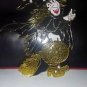Stained Glass plastic  FLYING WITCH With BROOM and Pumpkin Window Hanging