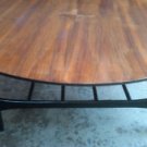 vintage modern refinished round coffee table