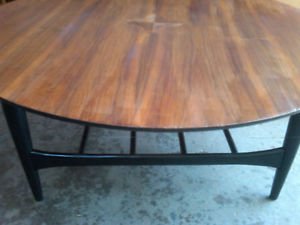 vintage modern refinished round coffee table