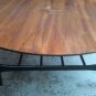 vintage modern refinished round coffee table
