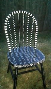 unique vintage hand painted chair