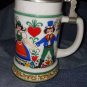 west Germany colorful beer stein. lid marked west germany bnf