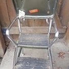 Vintage Retro Cosco Green Step Stool Pull-out Steps Bar Chair