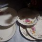 lot 5 small plates approx 6" floral american made crooksville china co 835