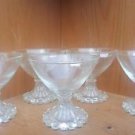 5 Anchor Hocking Clear Glass Boopie Berwick Bubble Sherbet Dessert Dishes