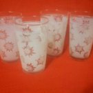 Vintage Collectible 1950 bar ware snow flake drinking Frosted Mint Julep Glass