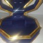 blue velvet gold storage Music Jewelry Trinket Box with l mirror As Time Goes By