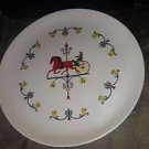 TROTTER HORSE & SULKY CROOKSVILLE CHina SNACK dessert plate red yellow black US