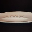 Vtg MCM Ceramic Ashtray Royal Haegar #2074 White Oblong USA chipped 14 1/4"