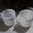 2 Vintage Coffee Cup Mug Federal Glass Tuloma Fertilizer Advertising farming