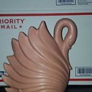 Haeger pink Art Pottery Swan Planter Vase Matte Finish figural bird