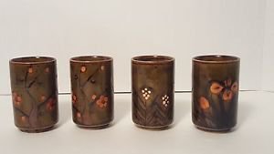 6 tumblers juice sake cup stonewear pottery ceramic OMC Japan