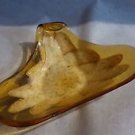 early 1960s Glass Clam Shell Bowl, Sculpture Murano Italy elegant sleek sparkly