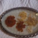 dried flower metal  BEVELED GLASS frame - Lasting Impressions - wall decor