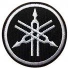 Black YAMAHA Motorcycle Motocross Biker Scooter Racing Embroidered Cloth Iron On Patch