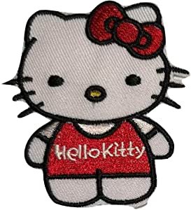 Hello Kitty Embroidered Cloth Iron On Patches size 7 x 6 cm