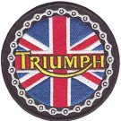 Triumph British Motorcycle Biker Embroidered Cloth Iron On Patches