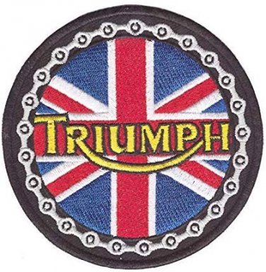 Triumph British Motorcycle Biker Embroidered Cloth Iron On Patches