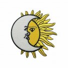 Moon over Sun Embroidered Iron On Patch