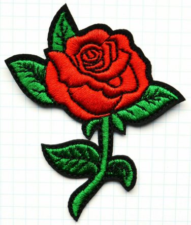 Flower Rose Embroidered Cloth Iron On Patches Appliques
