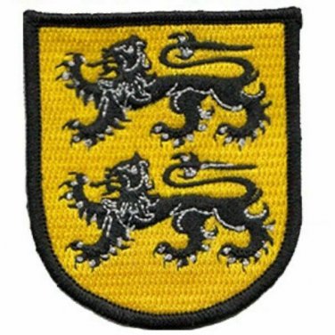 Two Lions Shield Embroidered Cloth Patch