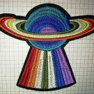 UFO Rays Planet Space DIY Embroidered Cloth Iron On Patch