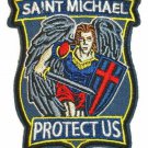 Saint Michael Protect Us Embroidered Cloth Iron On Patches