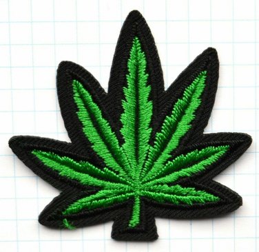 Marijuana Patch Embroidery iron on Patch