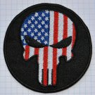 Morale Punisher Skull USA Flag Embroidered Cloth Iron On Patch