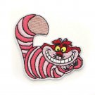 Pink Cat Alice in Wonderland Cloth Iron On Patches patch