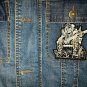Skeleton with a Shotgun Embroidered Cloth Iron On Patch Biker