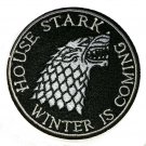 HOUSE STARK WINTER IS COMING Game Of Thrones Embroidered Robe Iron On Patch