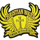 Christian Biker I Ride with Jesus Biker Motorcycle Embroidered patch Patch