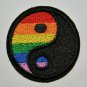 Yin Yang gay lesbian pride rainbow Embroidered Cloth Iron On Patch