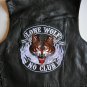 Lone Wolf No Club Embroidered Cloth Iron On Patch Motorcycle 28 X 26 cm