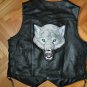 Wolf Large Embroidered Cloth Iron On Patch Motorcycle 25 X 22 cm